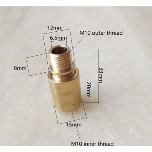 M10 Universal Head 30 degree Rotation m10 Female Thread +male thread steering Tube for Chandelier Corridor/Porch/Bar Lamp