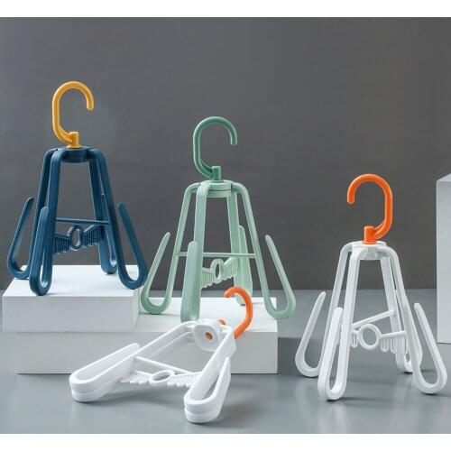 Multi-Function 360 Degrees Rotate Four Claws Hooks Dry Wet Dual Use Towel Hanger Home Clothes Shoes rack Sundries Organizers