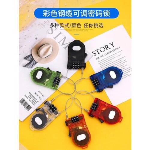 Multi-function soft padlock ambry smaller padlock wire lock anti-theft lock wire rope helmet wire lock password padlock