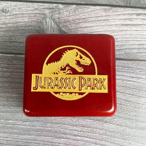 New solid wood music box Jurassic Park Christmas decoration Halloween gift Home decoration Music box