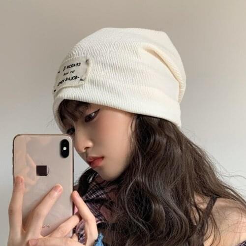 Winter New Ladies Baotou Caps Spring and Autumn Thin Patch Cloth Japanese Pile Cap Korean Version Trend Wild Cold Hats