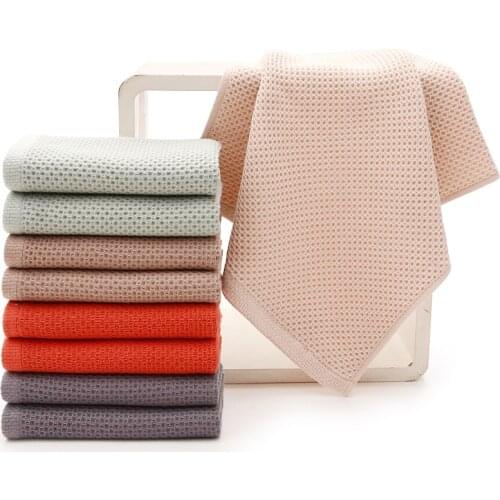 New Arrival Solid Color Honeycomb Towels Portable Super Absorbent Face Towel Cotton Bath Towel For Home Hotel Size 33x72 cm