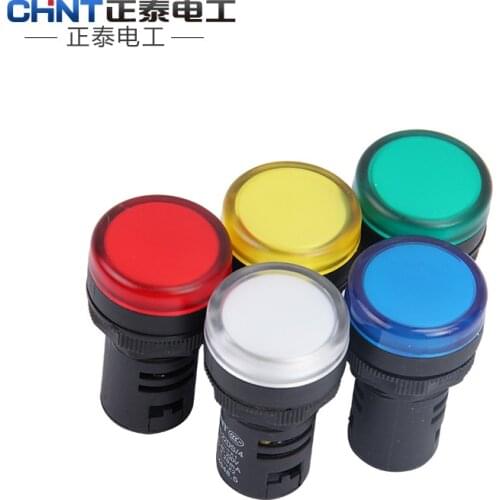 NEW CHINT ND16-22DS/2 PILOT LIGHTS led indicateor light AC/DC 6V 12V 24V 36V 48V 110V 220V 380V LED lights (AD16-22DS)