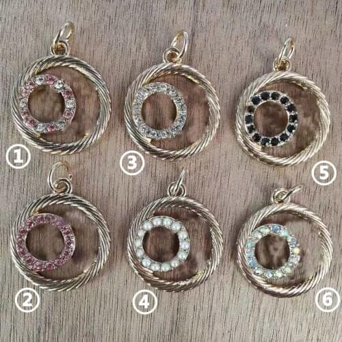 Retro button zipper pull pendant 10 pieces a lot round pearl rhinestone zipper pendant same button is available 10 pieces a pack