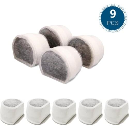 Pet water dispenser replacement filter is suitable for Drinkwell Avalon Pagodas Cat water dispenser filter 9 pieces
