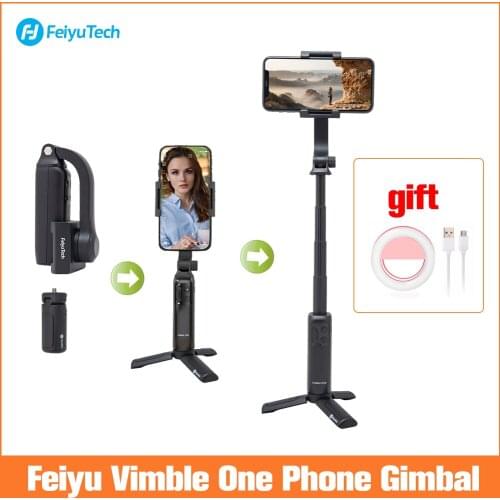 Feiyu Vimble One Smartphone Gimbal Stabilizer Extendable & Foldable Handheld Gimbal for You tube video TikTok Live Streaming