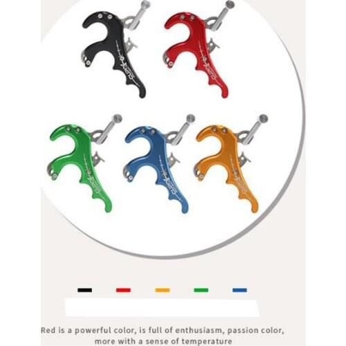 Archery Clamp Type Hook Type Release Aid Grip 4 Fingers 5 Colors Aluminum Alloy For Compound Bow Hunting Accessories