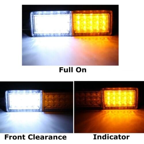 Park Indicator Light Universal White Amber 1.8W 30 LED Lights Side 12V-24V