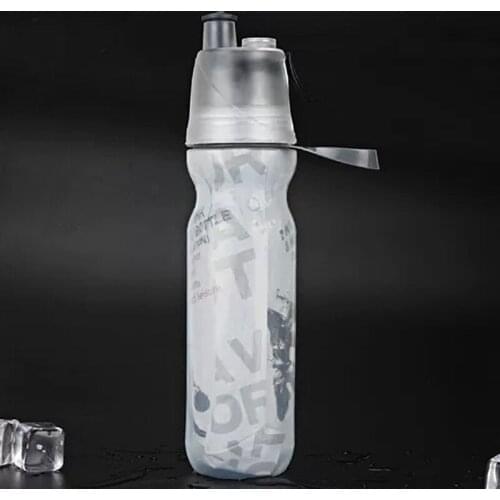 500ML Cycling Water Bottle Spray Bicycle Sports Water Bottles PE Double-Layer Plastic Water Cup With Cold Preservation Function