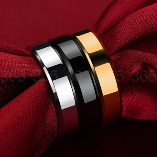 High Quality 6mm Stainless Steel Ring For Women Men Fashion Gold Color Finger Rings Wedding Band Jewelry Gift