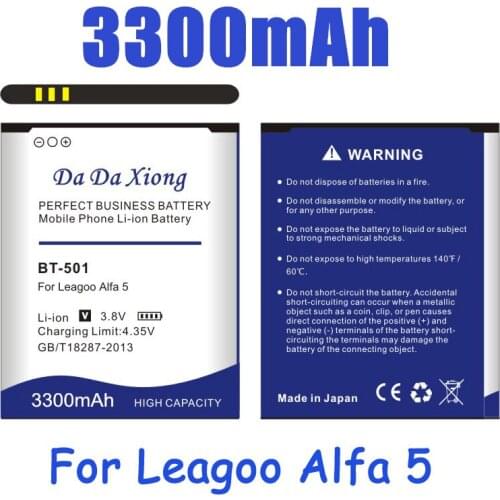 High Quality 3300mAh BT-501 Battery For LEAGOO Alfa 5 BT501 Mobile Phone Battery