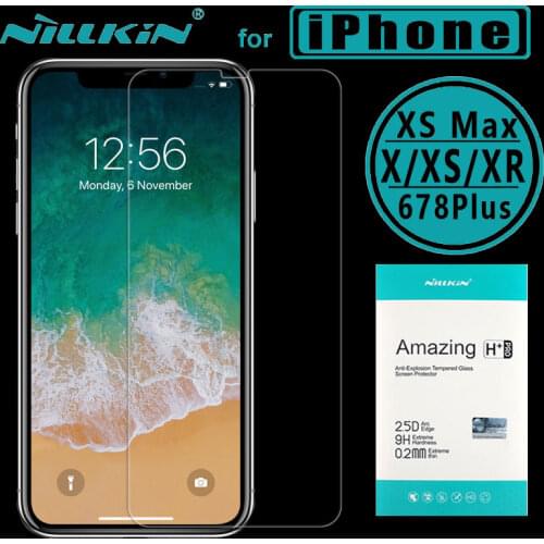 Nillkin for iPhone 11 Pro Max XS Max XR X 8 7 6s 6 Plus 5 SE Tempered Glass 9H+ Pro Hard Screen Protector Film
