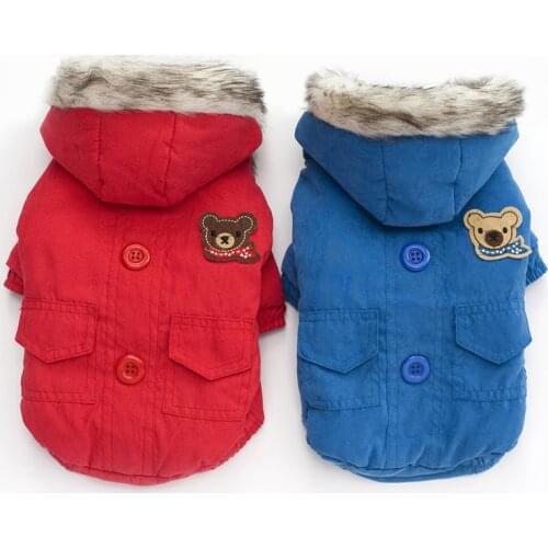 2016 Warm Soft Winter Dog Clothes Thicken Cotton Padded Pet Jacket Coat for small medium puppy dogs chihuahua Yorkshire S-2XL