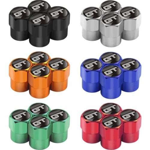 4 x Car Styling Personlized Wheel Tire Valve Stems Caps Car Wheel Tyre Tire Stem Air Valve Caps for Ford BMW GT Accessories