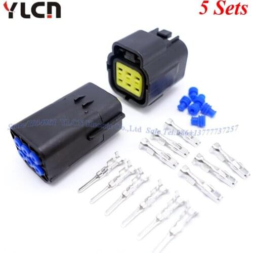 5 Sets Kits Brand New 6 Pin Way Sealed Wire Connector Plug For Car Automotive Waterproof
