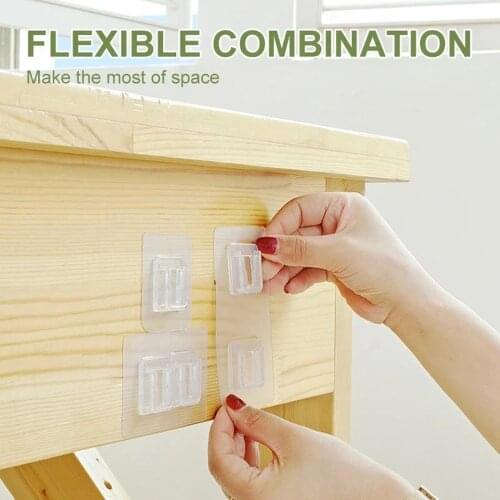 6pc Double sided Adhesive Wall Hooks Storage Tools Wall Mounted Hooks Multi Use Adhesive Hook Door Traceless Organizer для кухни