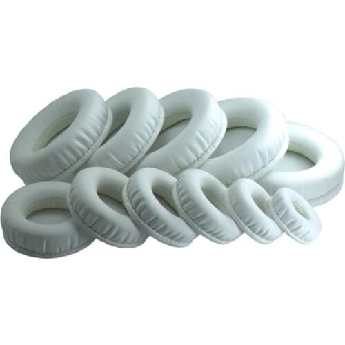 Protein skin memory foam Ear Pads for 45mm -110mm Headset EarphonesEar Cover Headphone accessories white yw