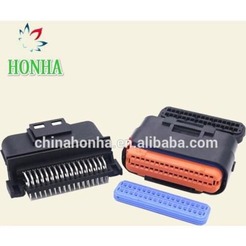 Free shipping 2 pcs 34 way male female Automotive Control System connector,Automotive Electronic Control ,ECU plug