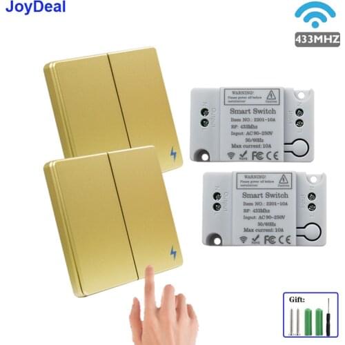 433 MHz RF Remote Control Switch AC 110V 220V 240V Light Lamp LED Bulb Fan Wireless Switches Corridor Room 86 Wall Panel Switch