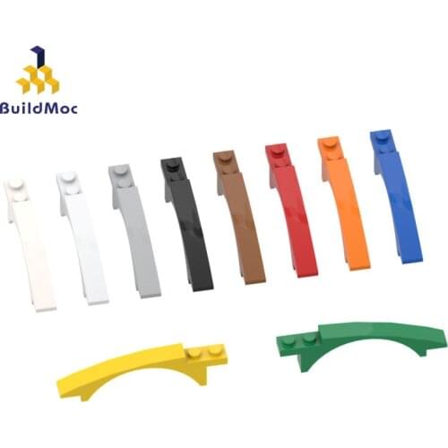 BuildMOC 50967 1x8 inner arch arc brick ldd 50967 For Building Blocks Parts DIY Construction Creativ