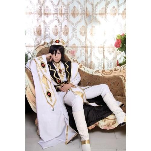 CODE GEASS Lelouch of the Rebellion Emperor Cosplay Costume Custom made full set Custom Made Free Shipping