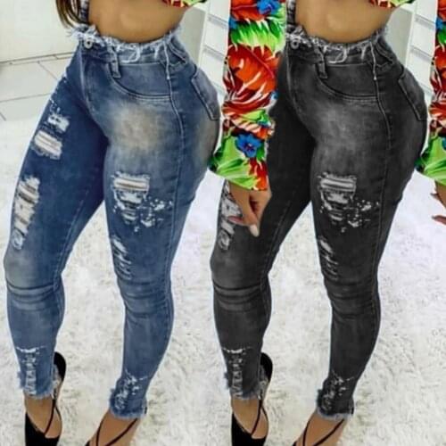 Women Fashion Comfy Sexy Jeans High Quality Daily Casual Jeans Slim Fit Female Female Fringe Jeans Джинсы Женские Dropshipping