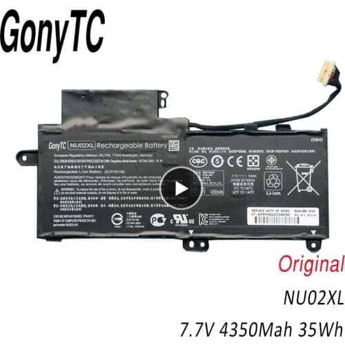 GONYTC 35Wh NU02XL Laptop Battery for HSTNN-UB6U TPN-W117 843535-541 844200-850 Series Original