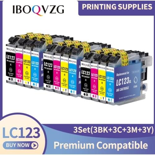 IBOQVZG For Brother LC123 LC-123 LC123XL Compatible Ink Cartridge For MFC-J650DW MFC-J6720DW MFC-J6520DW DCP-J4110DW DCP-J132W