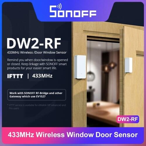 ITEAD SONOFF DW2-RF 433MHz RF Wireless Door Window Sensor Smart Scene Work with SONOFF RF Bridge EV1527 Home Secuirty Devices