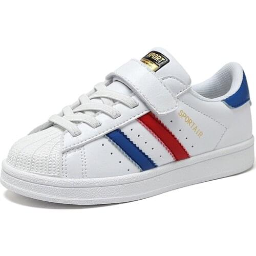 Boys Brand Leather Skateboarding Shoes Kids Sneakers Non-Slip Flat Girls Children Sport Shoes Rubber Child Boy Girl Footwear Run