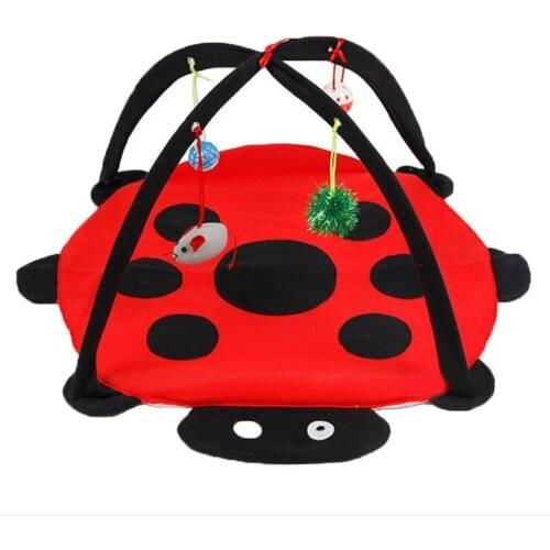 Pet Cat Bed Cat Play Tent Toys Mobile Activity Playing Bed Pad Cat Blanket House Pet Furniture Cat House With Ball