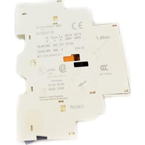 Original Export Instantaneous Auxiliary Contacts and Fault Signal Contacts, Side Mounted, with 1NO + (Fault) +1NC GVAD0110