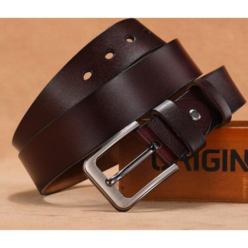 140 170cm Large Size Genuine Leather Men Belt High Quality Cowhide Pin Buckle Male Belts Lengthen Designer Belt for Mens Gifts