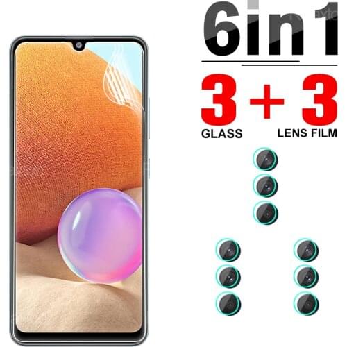 6 In 1 Full Cover Soft Hydrogel Film For Samsung Galaxy A32 4G Screen Protector Camera Lens Film Not Glass For Sansung A 32 6.4"
