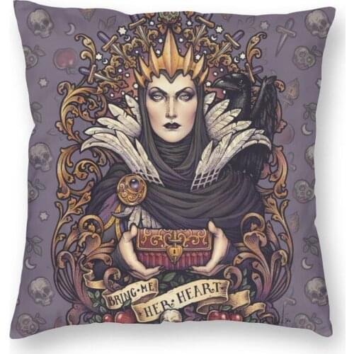 Fashion Bring Me Her Heart Square Throw Pillow Case Decoration 3D Printing Evil Queen Halloween Witch Cushion Cover for Sofa