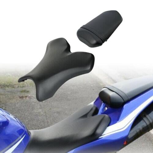 Motorcycle Driver Passenger Seat Cushion Pillion For Yamaha YZF R1 YZFR1 2004-2006