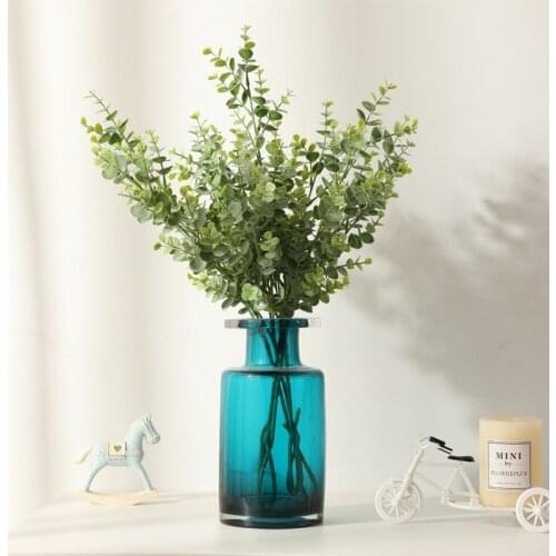 3 Fork Artificial Long Stem Plant Eucalyptus Home Wedding Photography Floral Art Crafts Flower Arrangement Accessories Christmas