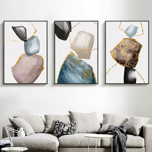 Modern Abstract Marble Lines Canvas Painting Nordic Posters and Prints Wall Art Pictures for Living Room Home Decoration