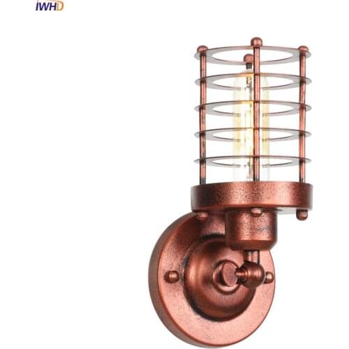 IWHD Wandlamp Retro LED Wall Light Fixtures Bedroom Mirror Stair Loft Decor Industrial Wall Lamp Sconce Edison Lamparas De Pared