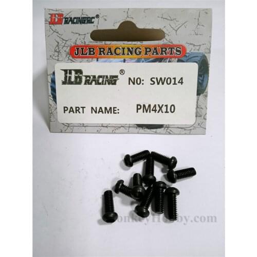 JLB PM4X10mm 10pcs Screw SW014 CHEETAH 11101 21101 1/10 RC Car Parts
