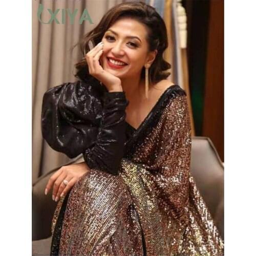 High Quality Sequence Lace Fabric 2020 Newest Nigerian Mesh Net Lace Fabric for Party Wedding Sequins Lace Fabric APW3559B