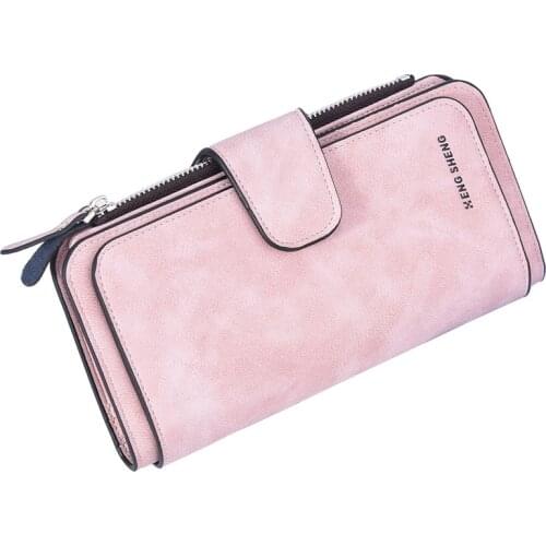 Women PU Leather Wallets Brand Designer Zipper Long Scrub Wallet Female Card Holder Lady Coin Purse Money Bag Carteira Feminina