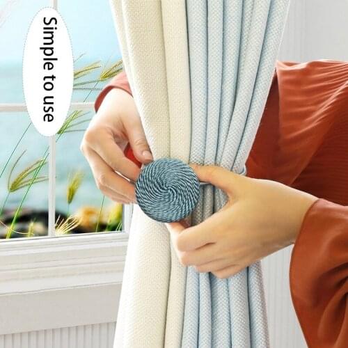 1PCS Magnetic Curtain Tieback Home Decorative Curtain Buckle Rope Strap Accessory Magnet Curtains Holder Cilp Buckles WB 073