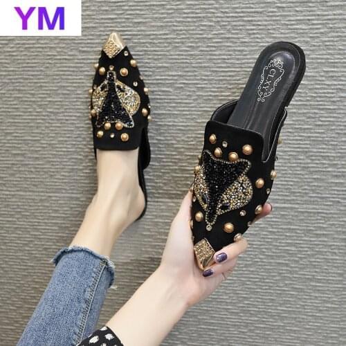 2021 Summer Women Wedge Sandals Platform Pointed Toe Soft Comfortable Casual Shoes Crystal Outdoor Beach Sandals Ladies Shoes 43