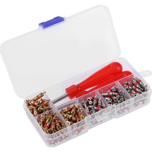 242Pcs / Set R134A General Vehicle A / C Air Conditioning R134A Spool Automatic Air Conditioning Tool Repair Valve Unloading Kit