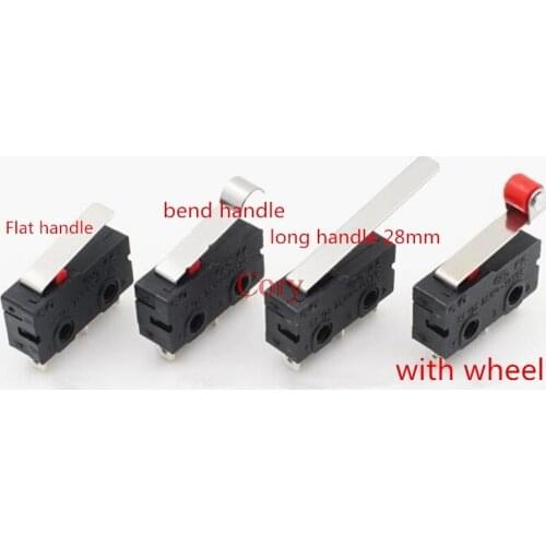 KW12 3 Pins Short /Long Handle Laser Machine Micro Limit Sensor Auto Switch 5A 125V 250VAC KW4A KW12 CZYC