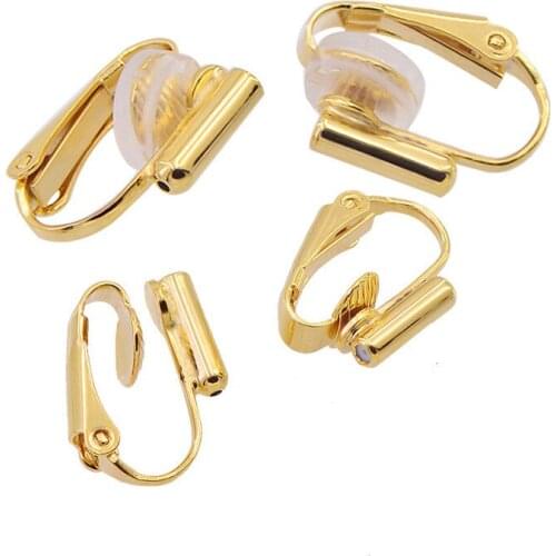 50pcs Non Pierced Ear Clip Painless Ear Clip Earrings Ear Pin Change To Ear Clip DIY Earring Finding