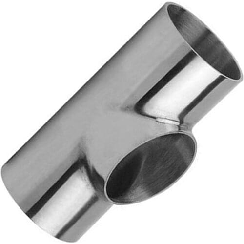 63mm OD 304 Stainless Steel Sanitary Weld Flat Tee Connector Pipe Fitting For Home Brew Homebrew Wine Beer Brewing