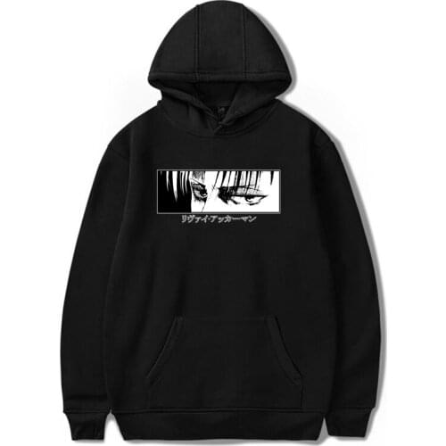Anime Manga Attack On Titan Funny Cartoon Levi·Ackerman Casual Hoodies Men Women Streetwear Unisex Hoody Mens sweatshirts