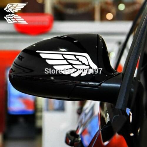 20 x Rear View Mirror Car Stickers Funny Wing of the Angel Car Decal for Tesla Ford Chevrolet Honda Toyota Lada